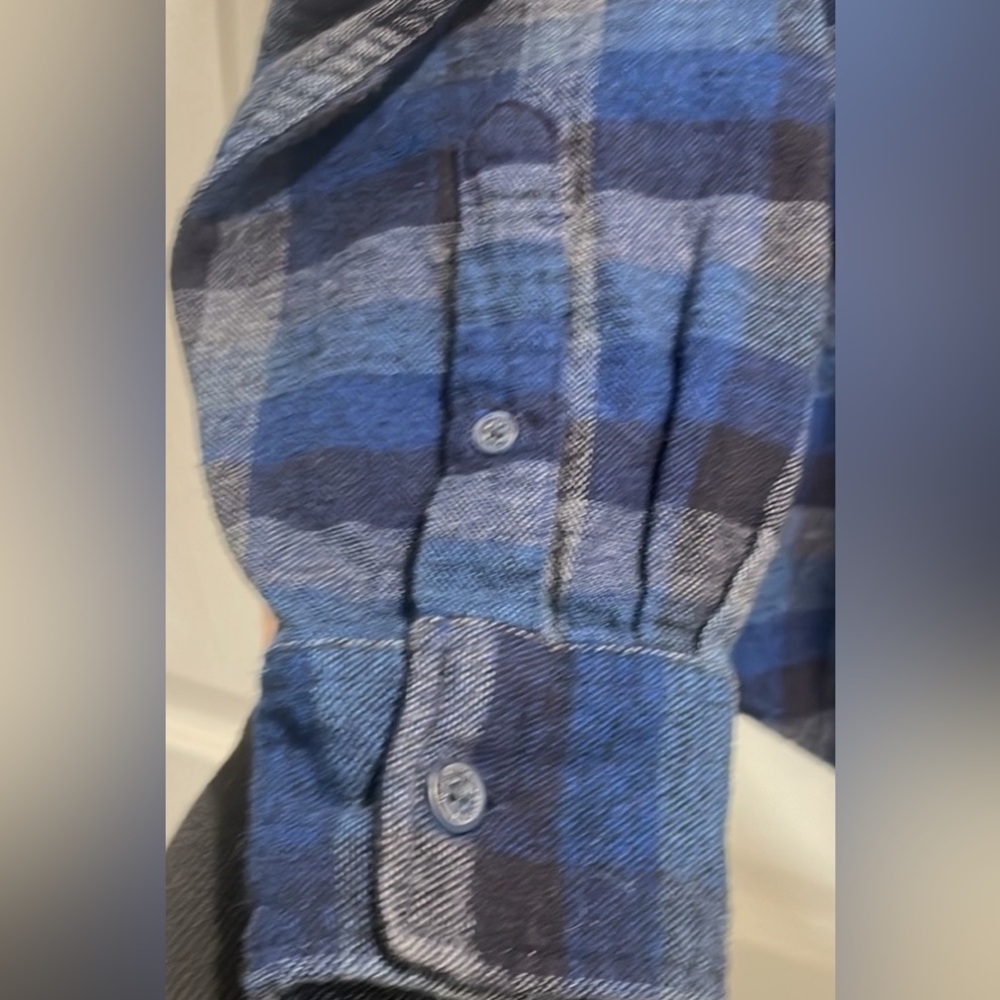 Preowned Original Weather Proof Vintage Flannel Size Medium Dark Blue Color. - Picture 8 of 12